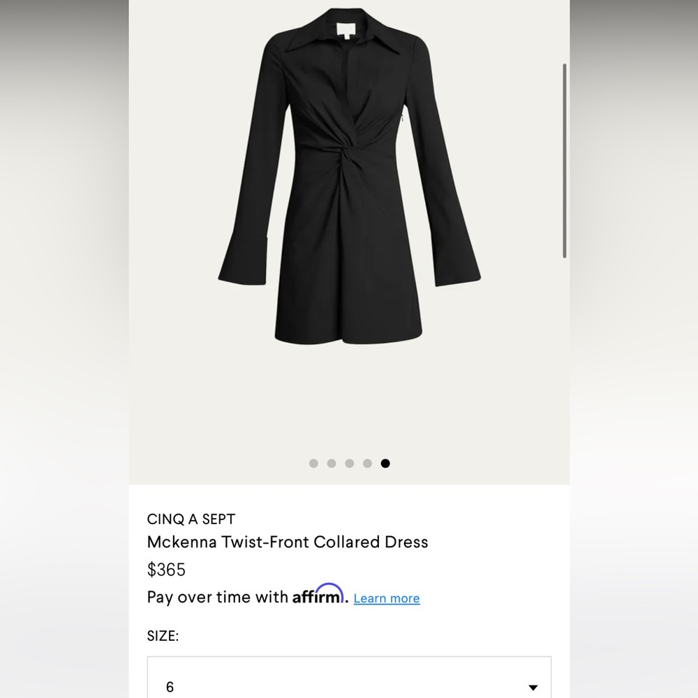cinq a sept Mckenna Twist-Front Collared Dress